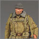 Modern Russian army machine gunner