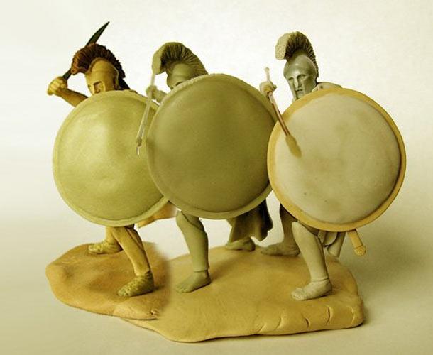 Sculpture: Spartan hoplites Sculpture: Spartan hoplites