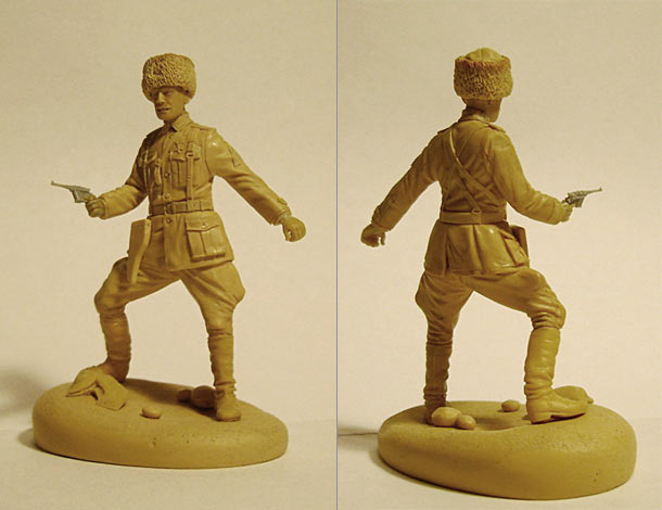 Sculpture: White army officer, Russian civil war Sculpture: White army officer, Russian civil war