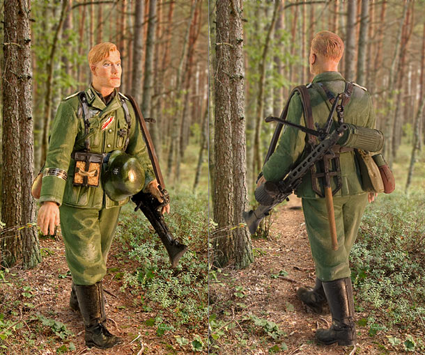 Training Grounds: German soldier at march Training Grounds: German soldier at march