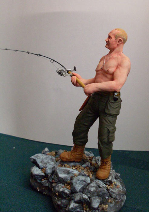 Sculpture: Vladimir Putin at fishing, photo #6