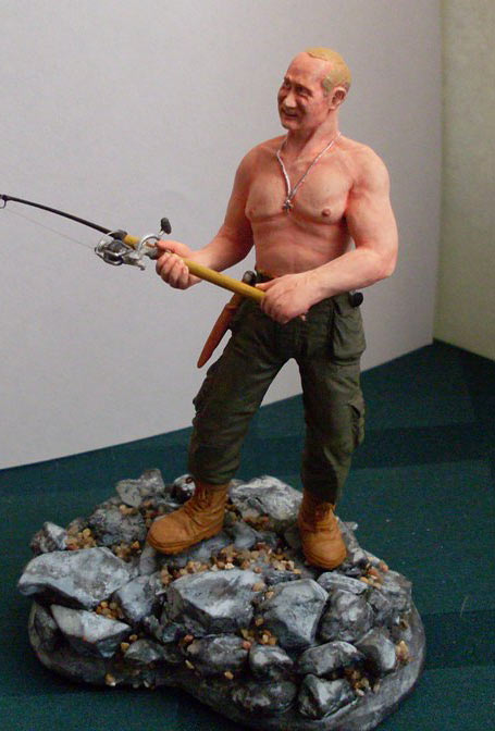 Sculpture: Vladimir Putin at fishing, photo #8