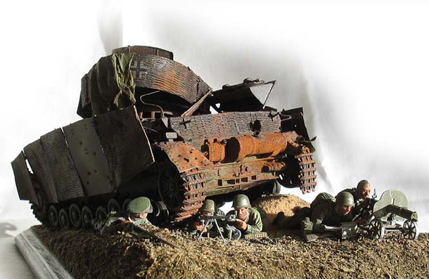 Dioramas and Vignettes: Panzer IV knocked out Dioramas and Vignettes: Panzer IV knocked out