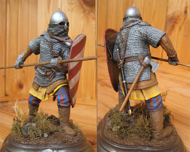Figures: Russian warrior, XIII century Figures: Russian warrior, XIII century
