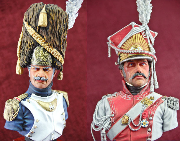 Figures: Polish lancer and Imperial Guard grenadier. Figures: Polish lancer and Imperial Guard grenadier.