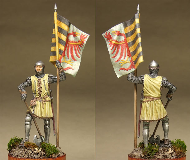 Figures: Saxon standard bearer, mid XIV century Figures: Saxon standard bearer, mid XIV century