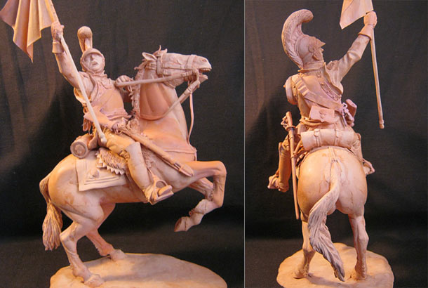 Sculpture: Сarаbineer. Standard of the Squadron Sculpture: Сarаbineer. Standard of the Squadron