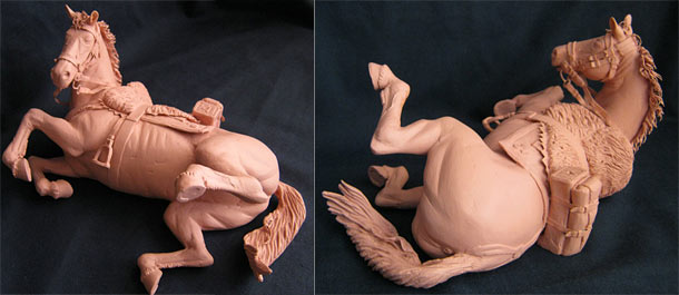 Sculpture: Wounded horse Sculpture: Wounded horse