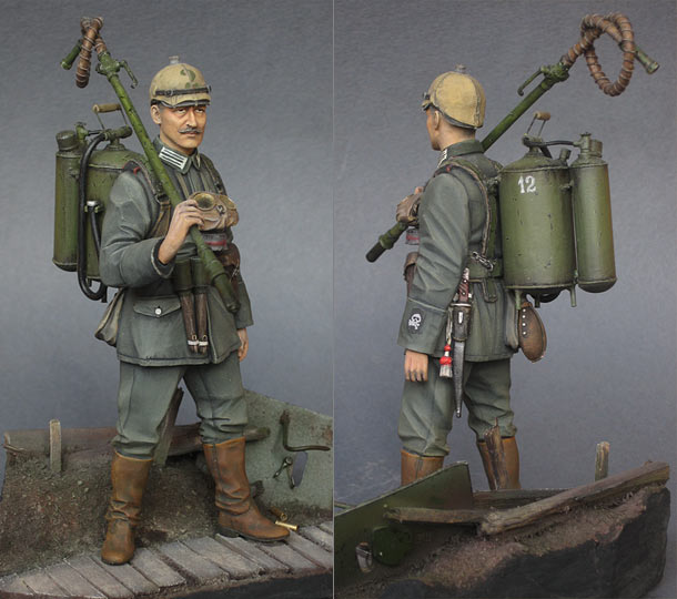 Figures: German flamethrower operator, 1915 Figures: German flamethrower operator, 1915
