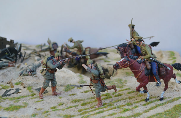 Training Grounds: Charge of Cossacks. 1914, Eastern Prussia. Training Grounds: Charge of Cossacks. 1914, Eastern Prussia.