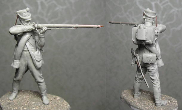 Sculpture: NCO, Leib Guard Chasseurs regt., 1812 Sculpture: NCO, Leib Guard Chasseurs regt., 1812