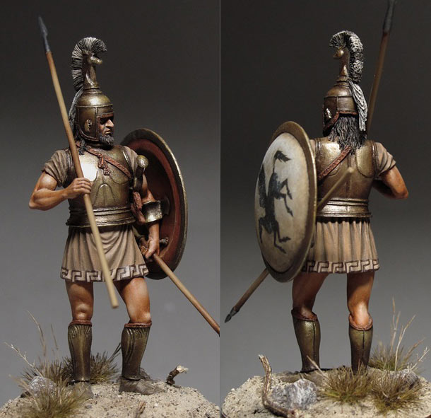 Figures: Greek hoplite, 750-650 B.C. Figures: Greek hoplite, 750-650 B.C.