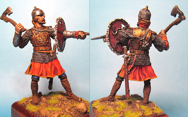 Figures: Russian warrior with tarch shield Figures: Russian warrior with tarch shield