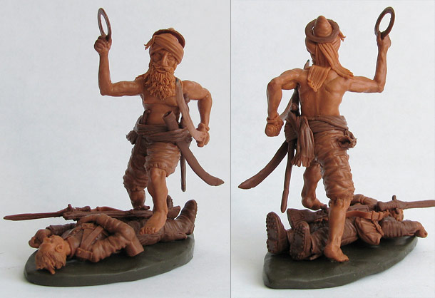 Sculpture: Nihang and British soldier Sculpture: Nihang and British soldier