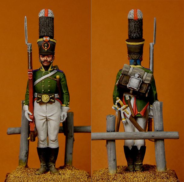 Figures: NCO, Grenadiers battalion of Kaluzhsky regt., 1805-07 Figures: NCO, Grenadiers battalion of Kaluzhsky regt., 1805-07