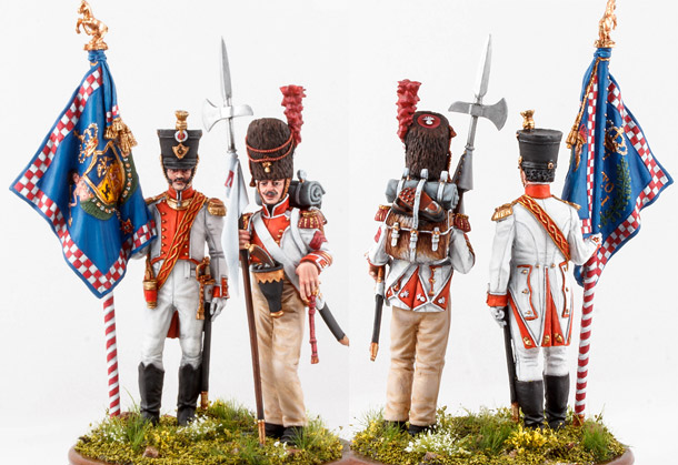 Figures: Standard bearers, 6th Napoli line infantry regt, 1812 Figures: Standard bearers, 6th Napoli line infantry regt, 1812
