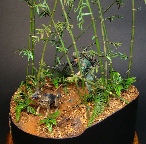 Dioramas and Vignettes: Scout with a dog. Vietnam Dioramas and Vignettes: Scout with a dog. Vietnam