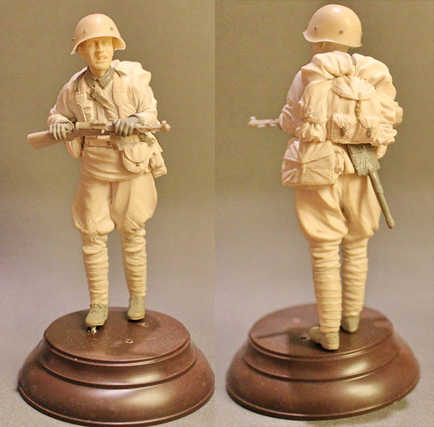 Sculpture: Red Army infantryman, summer 1941-42 Sculpture: Red Army infantryman, summer 1941-42