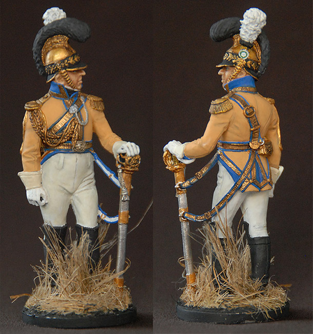 Figures: Officer, «Guadre du Coeur» regt., Saxony, 1810-13 Figures: Officer, «Guadre du Coeur» regt., Saxony, 1810-13