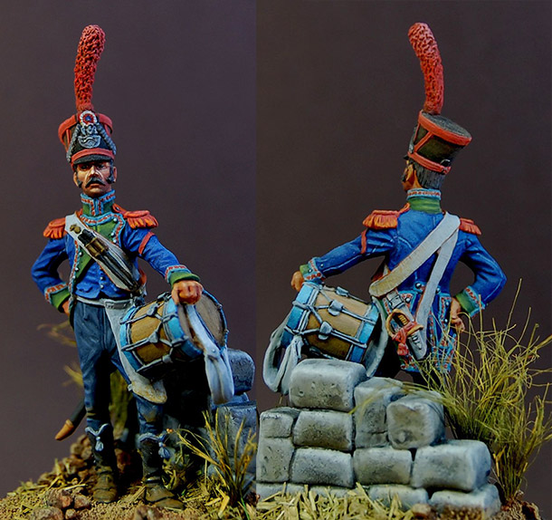 Figures: Drummer, carabiniers of 8th light regt., France Figures: Drummer, carabiniers of 8th light regt., France