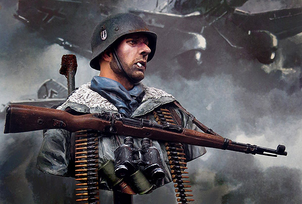 Figures: Machine gunner, Totenkopf div., Kharkov, 1943 Figures: Machine gunner, Totenkopf div., Kharkov, 1943