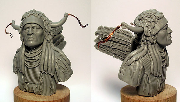 Sculpture: Plains indian, XIX cent. Sculpture: Plains indian, XIX cent.