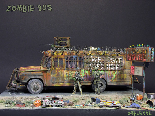 Dioramas and Vignettes: Zombie Bus Dioramas and Vignettes: Zombie Bus