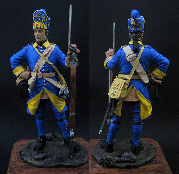 Figures: Grenadier, Mellin regt., Sweden, 1702-10 Figures: Grenadier, Mellin regt., Sweden, 1702-10