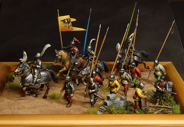 Dioramas and Vignettes: Medieval soldiers at march Dioramas and Vignettes: Medieval soldiers at march