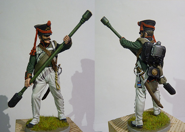Figures: Bombardier, 12th light company 7th artillery brigade, 1812 Figures: Bombardier, 12th light company 7th artillery brigade, 1812
