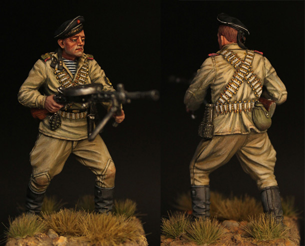 Figures: Machine gunner, Black sea fleet marines, 1943-44 Figures: Machine gunner, Black sea fleet marines, 1943-44