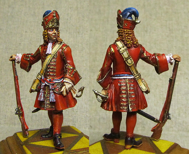 Figures: Senior officer of grenadiers regiments, Russia, 1710 Figures: Senior officer of grenadiers regiments, Russia, 1710