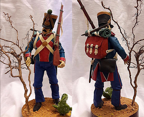 Sculpture: Sergeant of Mexican batallion Mataramos, 1836 Sculpture: Sergeant of Mexican batallion Mataramos, 1836