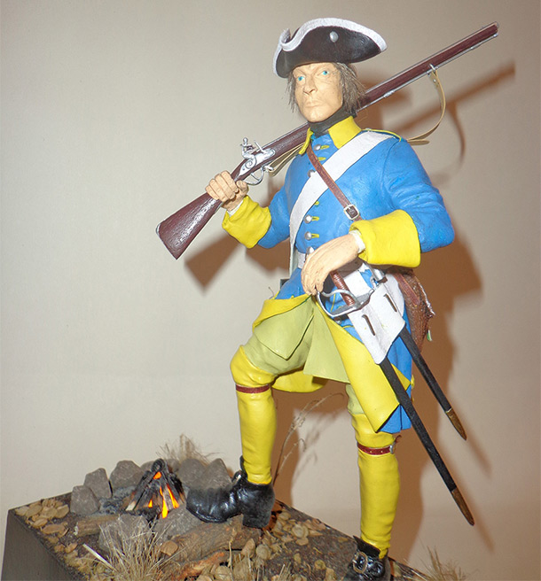 Sculpture: Swedish infantryman. Northern War Sculpture: Swedish infantryman. Northern War