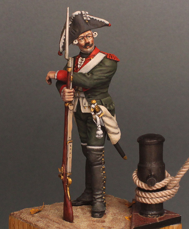 Figures: Musketeer, Baltic fleet naval btn, 1764-74 Figures: Musketeer, Baltic fleet naval btn, 1764-74