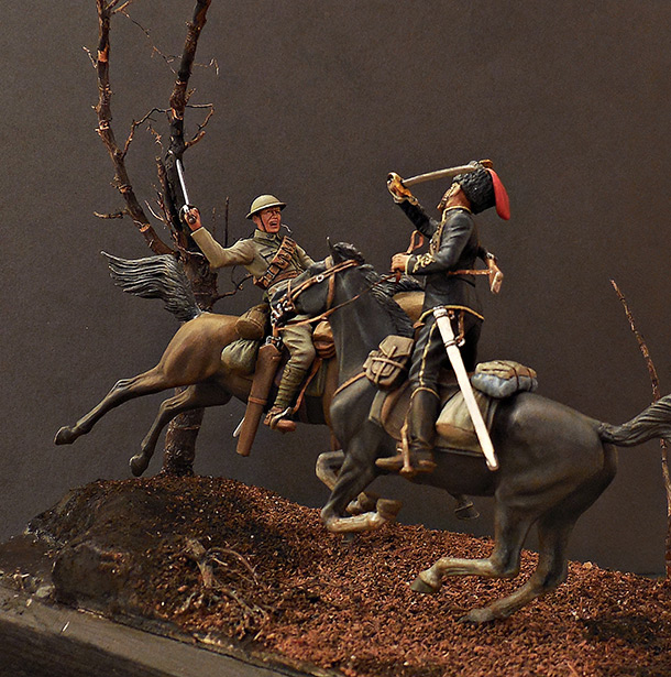Dioramas and Vignettes: British and German cavalrymen, WWI