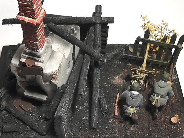 Dioramas and Vignettes: Fight in the smouldering ruins Dioramas and Vignettes: Fight in the smouldering ruins