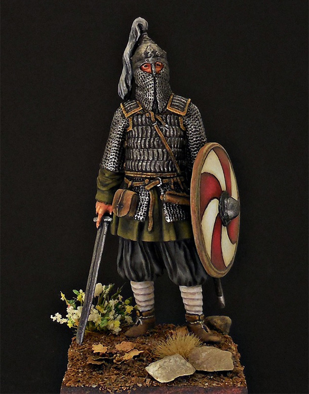 Figures: Russian warrior, 10th cent.